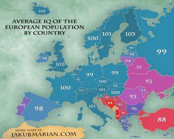 Avropanın IQ xəritəsi açıqlanıb. 